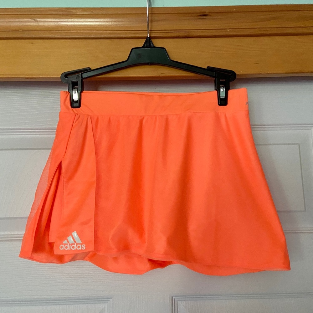 Neon orange Adidas tennis skirt